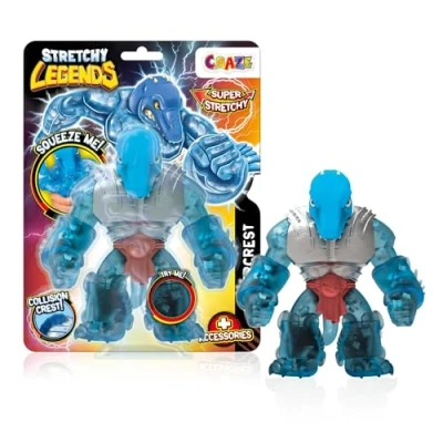 Abbildung von CRAZE Stretchy Legends Silvercrest Elastische Actionfiguren für Kinder, Dehnbare Superhelden Figuren zu Sammeln mit Schleimfüllung