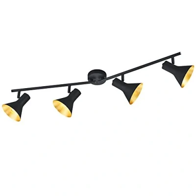Abbildung von Reality Leuchten R80164002 Spotleuchte, Metall, schwarz/gold