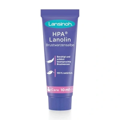 Abbildung von Lansinoh HPA Lanolin Brustwarzensalbe, 10 ml 100% natürlich beruhigt &amp; schützt beanspruchte Brustwarzen klimaneutral, 10940, Farblos