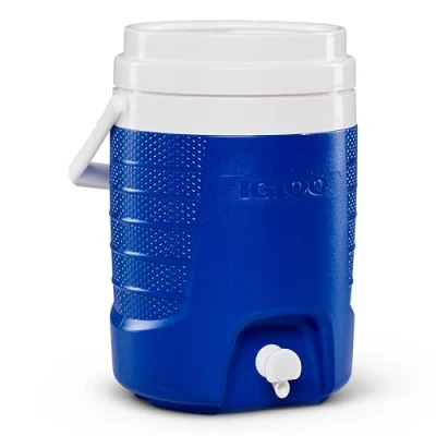 Abbildung von IGLOO 2 Gallon Sports Getränkespender, Getränkekühler, 7,6 Liter, isolierter Getränkebehälter blau für Festivals, Sport und Events