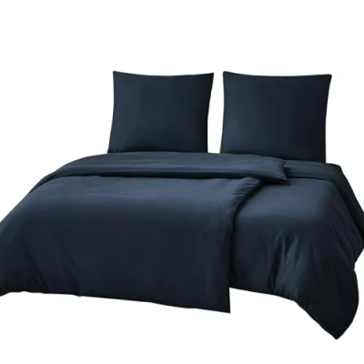 Abbildung von RUIKASI Bettwäsche 135x200 4teilig Blau Bettbezüge 135 x 200 2er Set Dunkelblau mit Kissenbezüge, Sets 135x200cm aus Mikrofaser Reißverschluss Weich und Bügelfrei