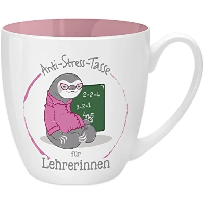 Abbildung von GRUSS &amp; CO Anti Stress Tasse Motiv &quot;Lehrerin&quot; mit Spruch, 45 cl, New Bone China Geschenk Danke 45496