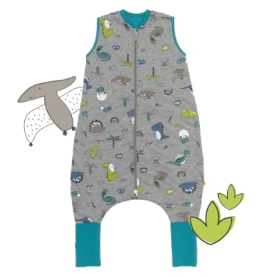 Abbildung von schlummersack Baby Schlafsack mit Füßen Sommer 1 Tog 80 cm dünn Dino Beinen und verlängerten Bündchen für eine Körpergröße von 90cm Frühling