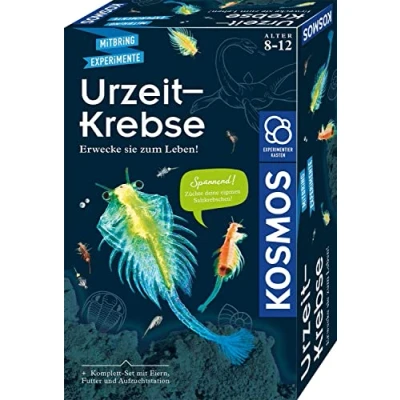 Abbildung von KOSMOS 657871 Urzeit Krebse, Urzeitkrebse selbst züchten, Experimentier Set für Kinder ab 8 Jahre, Komplett Einsteiger mit Eier, Futter, Gefäß, Pipette, weitere Utensilien