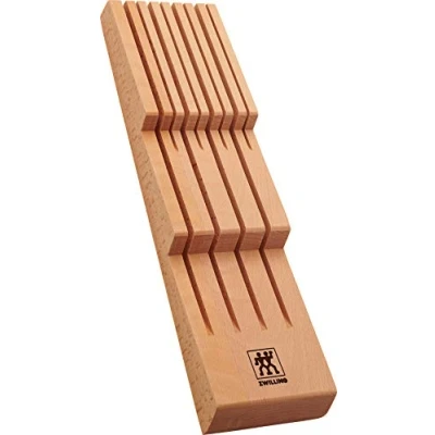 Abbildung von ZWILLING Messerhalter Für Schubladen, Schubladen Einsatz, 8 Messer, 41 x 10,8 4,8 cm, Holz, Braun