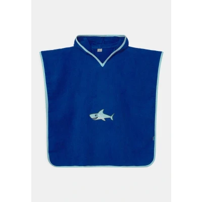 Abbildung von Playshoes Poncho HAI Bademantel für Kinder, Größe: Small, Blau