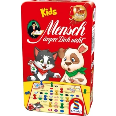 Abbildung von Schmidt Sp SSP51273 Mensch ärgere Dich Nicht Kids, Bring Mich mit Spiel in der Metalldose, Bunt