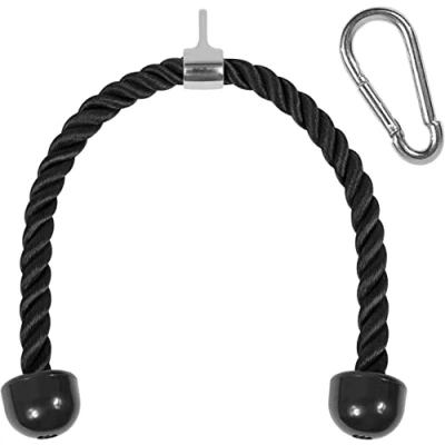 Abbildung von Yes4All Z6BK Trizepsseil, 91.4 cm, Schwarz