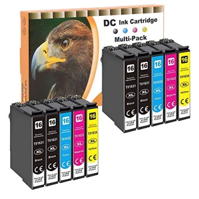 Abbildung von D&amp;C 10x Druckerpatronen Kompatibel für Epson 16 16XL Workforce WF 2760DWF 2760 2630 2540 2660 2750 2650 2510 2530 2010 2660DWF 2700 2010W 2500WF 2520NF 2520