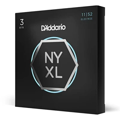 Abbildung von D&#039;Addario E Gitarren Saiten Gitarrensaiten Gitarre NYXL1152 mit Nickelbronze umsponnene für Gitarren, mittlere Spannung hohe Saiten, tiefe 11 52, 3 Sätze „