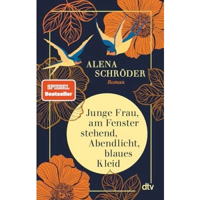 Abbildung von Junge Frau, am Fenster stehend, Abendlicht, blaues Kleid: Roman »Eine berührende Jahrhundertgeschichte« BRIGITTE