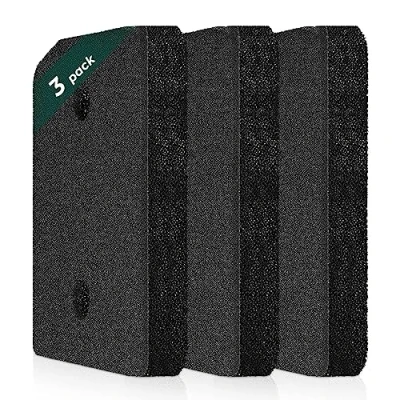 Abbildung von Filter für Miele 9164761 Trockner Wärmepumpentrockner Zubehör Schwammfilter Fusselfilter Kondenstrockner Filterschaum Schaumstoff Sockelfilter Fein Grob 207 x 157 30mm,3er Set