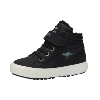 Abbildung von KangaROOS Jungen Unisex Kinder KAVU III Sneaker, Jet Black/Steel Grey, 23 EU