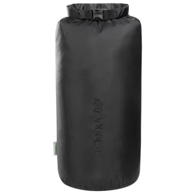 Abbildung von Tatonka Packsack Dry Sack 10l Wasserdichter Packbeutel mit Rollverschluss und Steckschließe Aus recyceltem Polyester 10 Liter Volumen (schwarz)