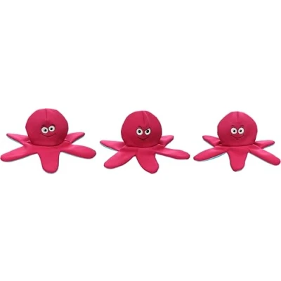Abbildung von Flamingo Hundespielzeug Fronne Oktopus Emoji Rosa 40 cm Schwimmfähig, strapazierfähig &amp; unterhaltsam!