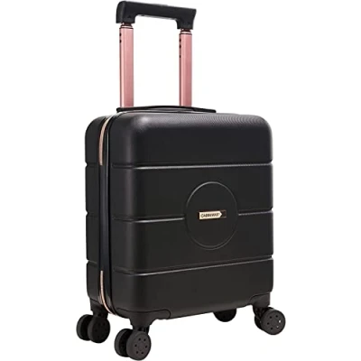 Abbildung von Cabin Max Anode 30L 45x36x20 cm Handgepäck Koffer leicht, Hartschale, 4 Räder, Leichtes geeignet für Easyjet unter dem Sitz (Schwarta/Rose 45 x 36 20 cm)