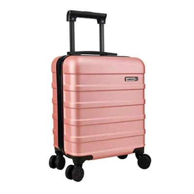 Abbildung von Cabin Max Anode 30L 45x36x20 cm Handgepäck Koffer leicht, Hartschale, 4 Räder, Leichtes geeignet für Easyjet unter dem Sitz (Roségold 45 x 35 20 cm)