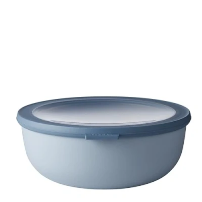 Abbildung von Mepal Multi Bowl Cirqula Round Mikrowellen Geschir Geeignet als Luftdichte Aufbewahrungsbox für den Kühlschrank, Mikrowellengeschirr &amp; Frischhaltedosen 2250 ml Nordic blue