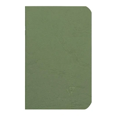Abbildung von Clairefontaine 734103C Heft AgeBag (9 x 14 cm, Taschenformat, ideal für unterwegs, Blank, 48 Blatt) 1 Stück, grün