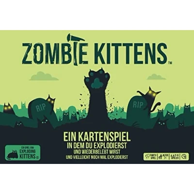 Abbildung von Exploding Kittens, Zombie Partyspiel, Kartenspiel, 2 5 Spieler, Ab 7+ Jahren, 15 Minuten, Deutsch, Mehrfarbig, Bunt