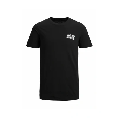 Abbildung von Jack &amp; Jones Oneck Tshirt print, Herren, Größe: 6XL, Black