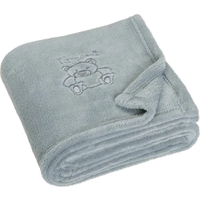 Abbildung von Playshoes Unisex Baby Fleece Decke Bär 301700, 33 Grau, 75 x 100 cm/29.5 Inch 39.4