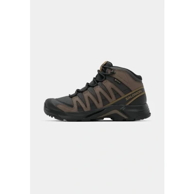 Abbildung von Salomon Herren X Adventure Recon Mid Gore Tex Wanderschuh, Asphalt/Falke/Coyote Braun, für Komfort, Ideal Wandern und Trailrunning bei Outdoor Abenteuern. 48