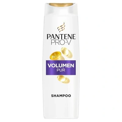 Abbildung von Pantene Pro V Volumen Pur Shampoo 500ml für Feines, Plattes Haar. Reinigt Sanft und Schützt die Haarbindungen. Ohne Silikone, Mineralöle Farbstoffe. Active Nutri Plex Technologie