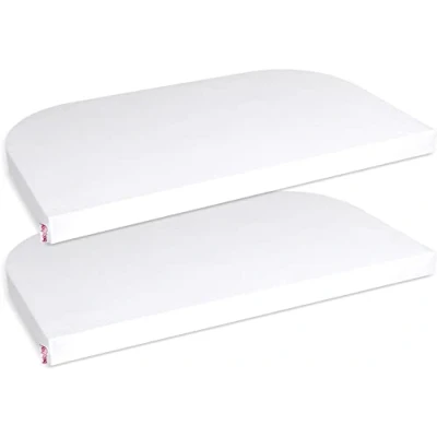 Abbildung von babybay Jersey Spannbetttuch Deluxe Organic Cotton passend für die Modelle Maxi, Midi, Boxspring, Comfort und Plus, weiß, 89 x 50 cm (Einzelpack)