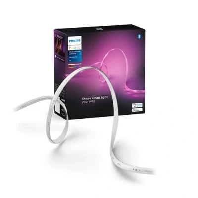 Abbildung von Philips Hue Indoor 5m Smart LED Solo Lightstrip Basis Set, 1er Pack, Steuerung mit der App, Funktioniert Alexa, Google Assistant und Apple HomeKit