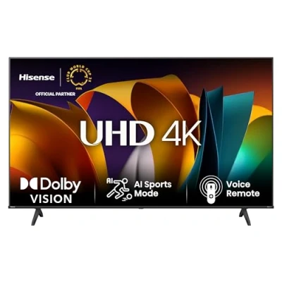 Abbildung von Hisense 50E6NT 127cm (50 Zoll) Fernseher, 4K UHD Smart TV, Precision Colour, HDR, Dolby Vision, 60Hz, Triple Tuner DVB C/S/S2/T/T2, WiFi, HDMI 2.1, Bluetooth, Alexa Built in, Schwarz, [2024]
