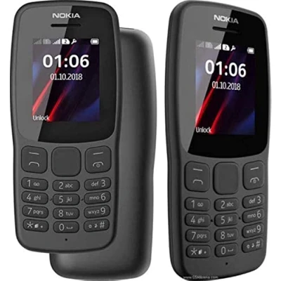 Abbildung von Nokia 106 All Carrier 4 GB Dual SIM 2018 Dunkelgrau mit LED Taschenlampe FM Radio Telefon großen Tasten