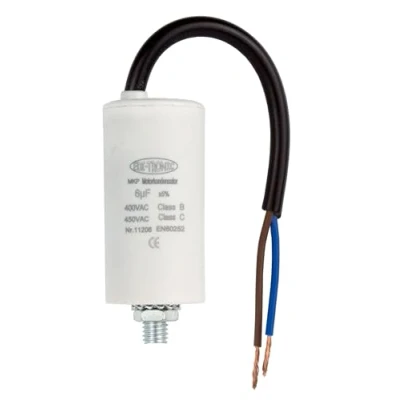 Abbildung von Kondensator Anlaufkondensator Motorkondensator Arbeitskondensator Kabel 6µF 450V