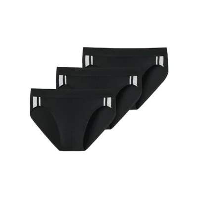 Abbildung von Schiesser Herren 3 Pack Softbund Und Streifen 95/5 Organic Slip, Schwarz, 4XL EU