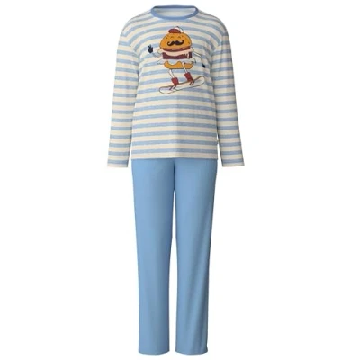 Abbildung von Calida Stripes Set Nachtwäsche für Kinder, Größe: 152, Placid blue