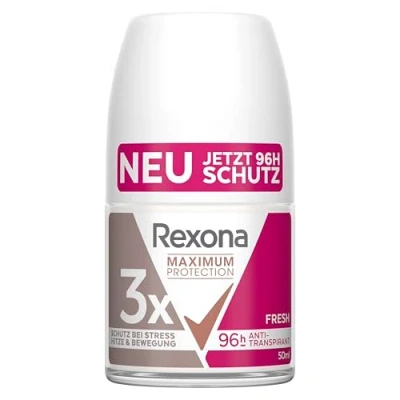Abbildung von Rexona Maximum Protection Deo Roll On Fresh Anti Transpirant mit 3x Schutz bei Stress, Hitze &amp; Bewegung 96 Stunden extremer 50 ml