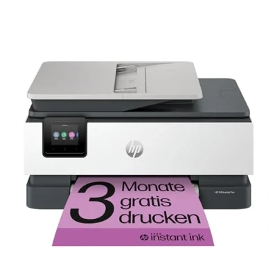 Abbildung von HP OfficeJet Pro 8122e Multifunktionsdrucker, 3 Monate gratis drucken mit Instant Ink inklusive, HP+, Drucker, Scanner, Kopierer, Fax, WLAN, LAN, Duplex, ePrint, Airprint, Basalt
