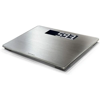 Abbildung von Soehnle Style Sense Safe 300 Personen Digitalwaage mit extragroßer LCD Anzeige, flache Personenwaage Anti Fingerprint Beschichtung, Waage aus Edelstahl