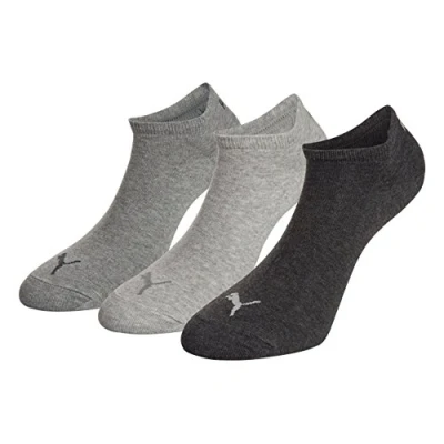 Abbildung von PUMA Unisex Plain 3P Quarter Socke, Grau (Anthrazit/L Mel Grey/M Grey), 47 49, 3er Pack