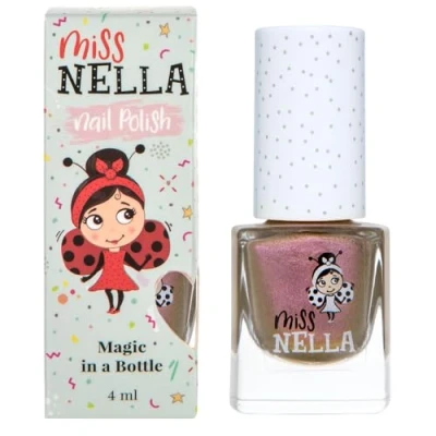 Abbildung von Miss Nella Cosmic Cutie abziehbarer Nagellack speziell für Kinder, gold Glitzer, Peel Off Formel, ungiftig, wasserbasiert und geruchsneutral