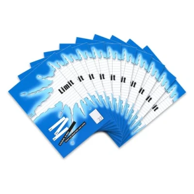 Abbildung von Limit Schulheft A4, 16 Blatt, Lineatur 27, liniert mit Rand, blau, 10 Stück