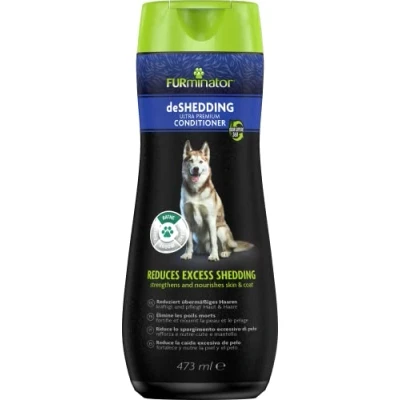 Abbildung von FURminator deShedding Hunde Conditioner Premium für weiches und glänzendes Fell, reduziert lose Haare, 473 ml