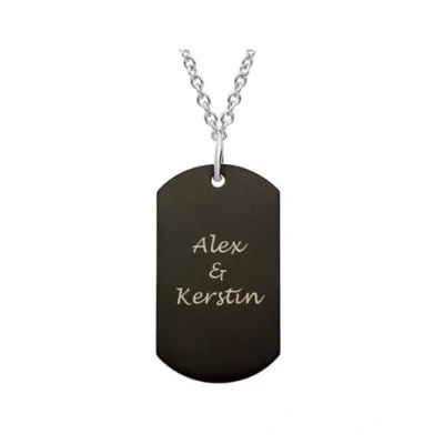Abbildung von Dog Tag Schwarz, Edelstahl Anhänger