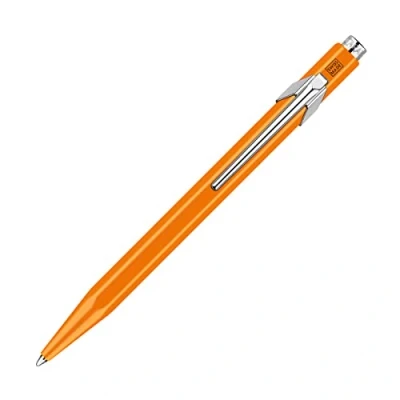Abbildung von CARAN d&#039;ACHE Kugelschreiber 849 aus Metall Fluo Orange, 1 Stück (1er Pack)