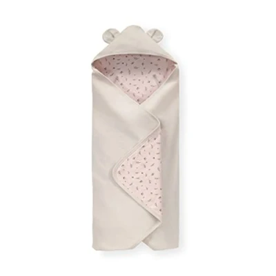 Abbildung von hauck Baby Einschlagdecke Snuggle N Dream für 3 Punkt Gurt &amp; 5 Gurt, Baumwolle, Universal Babyschale, Kindersitz, Reboarder, Kinderwagen, Buggy, Babywippe, Waschbar (Beige Bloom)