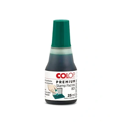 Abbildung von COLOP Premium Stempelfarbe 801 grün, auf Wasserbasis, dermatologisch getestet