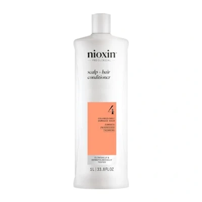 Abbildung von Nioxin Scalp + Hair System 4 Conditioner Haarspülung für strapaziertes, sichtbar dünner werdendes Haar mit Biotin, Koffein &amp; Niacinamid (1 l)