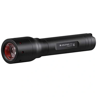 Abbildung von Ledlenser P5R kompakte Taschenlampe LED, 420 Lumen, aufladbar Lithium 14500 Akku, 240m Leuchtweite, fokussierbar, bis zu 15h Laufzeit, inkl. Magnetladesystem u. Wandhalterung