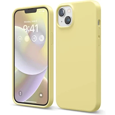 Abbildung von elago Schutzhülle für iPhone 14, Flüssigsilikon, Ganzkörper Schutzhülle, stoßfest, schlanke Handyhülle, kratzfestes, weiches Mikrofaserfutter, 15,5 cm (6,1 Zoll), Gelb