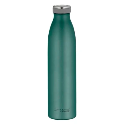 Abbildung von THERMOcafé by THERMOS TC BOTTLE moss green mat 0,75l, Edelstahl Isolierflasche kohlensäurefest, 12h heiß 24h kalt, Auslaufsicher, für Schule, Unterwegs &amp; Büro
